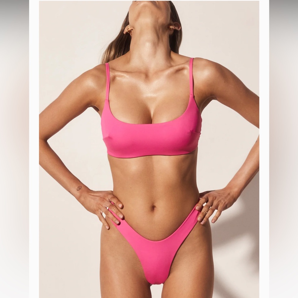 Form and Fold Bikini Set in Pink